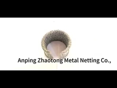 Tissus en acier inoxydable à tricots en rouleaux de treillis métalliques tailles personnalisées jaune argenté