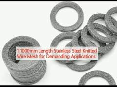 1 à 1000 mm de longueur de treillis métallique tricoté en acier inoxydable pour des applications exigeantes