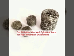 Sus 316 Maillage en fil de tricot en forme cylindrique pour les environnements à haute température