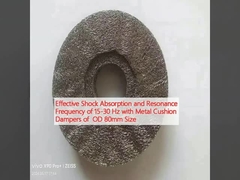 Absorption efficace des chocs et fréquence de résonance de 15 à 30 Hz avec des amortisseurs à coussins métalliques de taille OD 80 mm