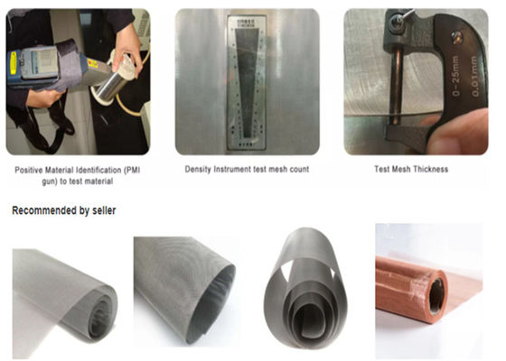 Fil ultra fin Mesh Rounded 316L 100μm d'acier inoxydable de 100 microns