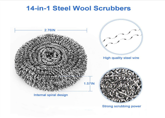 Outil de nettoyage de cuisine d'acier inoxydable de boule d'épurateur de Dia6*6mm 9g