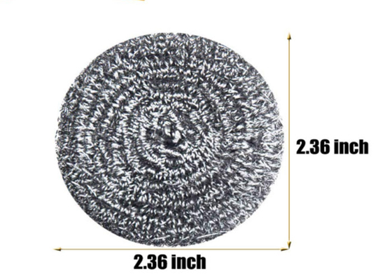 boule de nettoyage de l'acier inoxydable 7.5g de 2*6cm/épurateur argenté de cuisine en métal