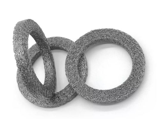 Maillage en fil de fer tricoté plat en acier inoxydable jaune argenté Diamètre personnalisé 5-300 mm