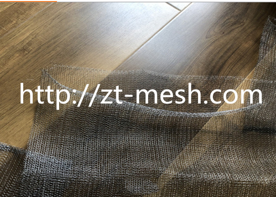 Maillage de fil de tricot en cuivre résistant à la corrosion, de type plat, ondulé pour une longue durée de vie