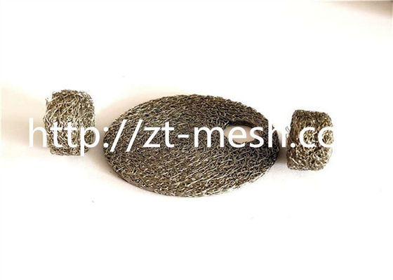 Couleur de Filtration tricotée par filtre comprimé du diamètre 13.5*9.5mm 316 de grillage d'acier inoxydable Mesh1μM adaptée aux besoins du client