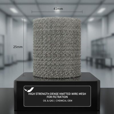 Grillage tricoté dense de haute résistance de 35*41*25.6mm produit à partir de pour l'OEM de filtration de gaz de pétrole et de produits chimiques
