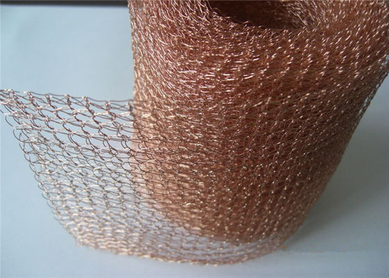 Trou rond tricoté d'acier inoxydable de Mesh Tape 25mm de fil de haute précision