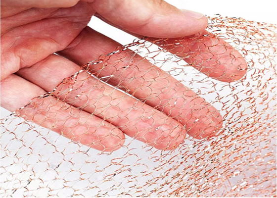 de cuivre de 30m tricotés engrènent 10 15 le fil Dia Corrugated Surface de la largeur 0.20mm de 20cm