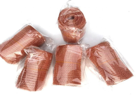 Forme ondulée tricotée de cuivre rouge pure adaptée aux besoins du client de dresseur de bouchon de la maille 1.3m