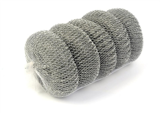 boule de nettoyage de cuisine de 5pcs 20Gram, OEM galvanisé d'acier inoxydable Mesh Scourer