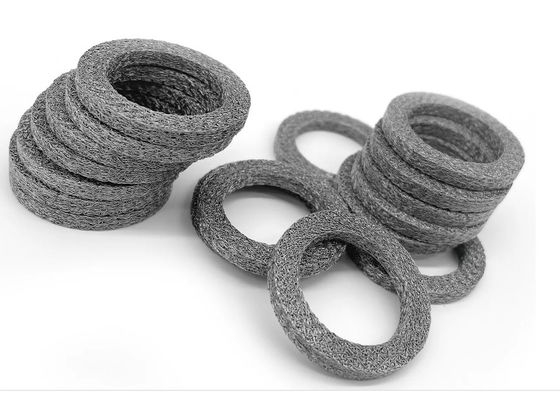 Maillage en fil de fer tricoté plat en acier inoxydable jaune argenté Diamètre personnalisé 5-300 mm