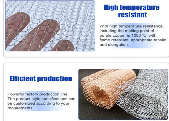 1m 1 petit pain 304 tricoté diamètre de Mesh Width 300mm 0.15mm de fil