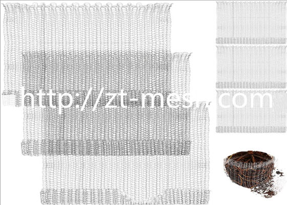 Diamètre tricoté argenté de la maille 0.23mm en métal de grillage d'acier inoxydable pour l'industrie automobile