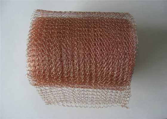Largeur tissée de cuivre tricotée flexible du diamètre 38mm du grillage 0.12mm