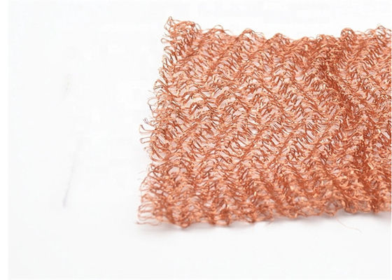 Fil tricoté de cuivre Dia Herringbone Surface de la largeur 0.18mm du grillage 40cm 50cm